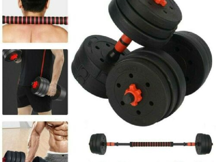 20Kg Haltère Fitness dumbbell exercise Home Gym Biceps Poid Entrainement Vinyle