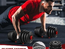 30Kg 2 en 1 Haltère Fitness dumbbell exercise Home Gym Biceps Poids Entrainement