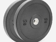2 x disques olympiques haltères 10 kg caoutchouc cross training Bumper HD